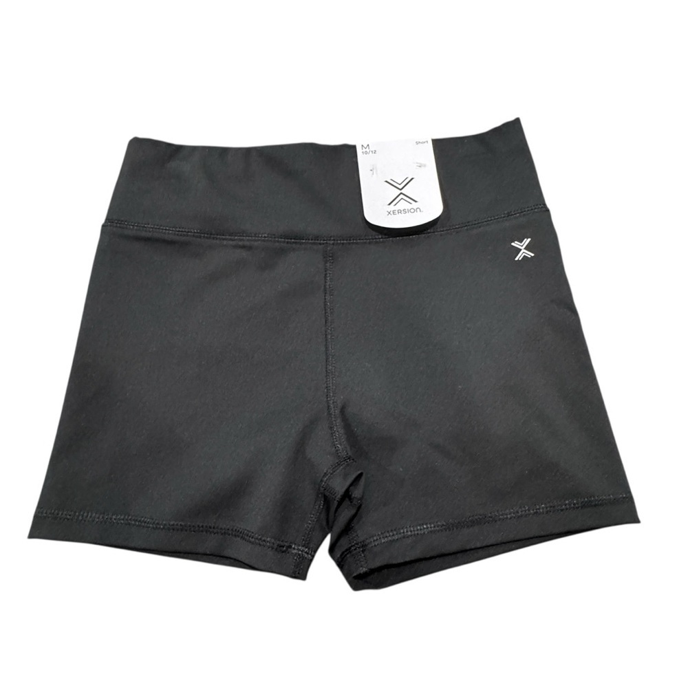 Xersion Little & Big Kid Girls Stretch Fabric Mid Rise Pull-On Shorts in black